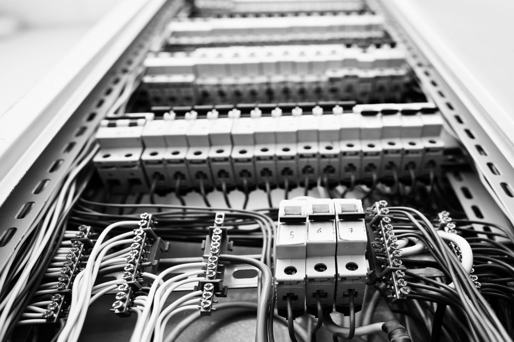 Commercial electrical panel inspection during planned preventative maintenance